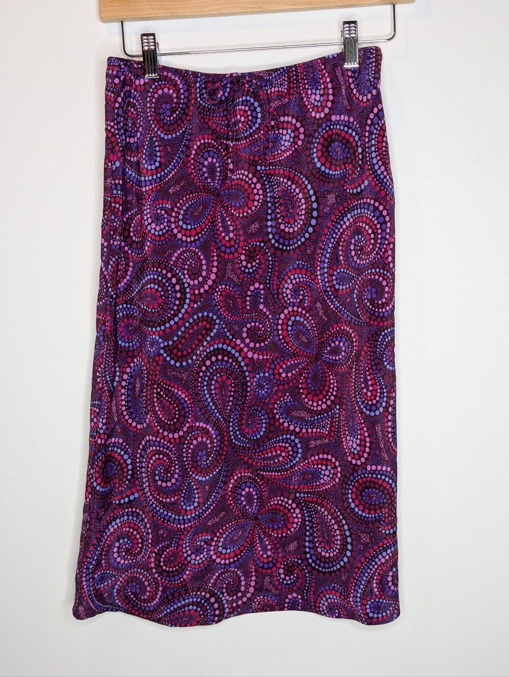 Purple Paisley Midi Skirt Y2K Medium